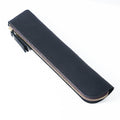 Black zipped leather pencil case